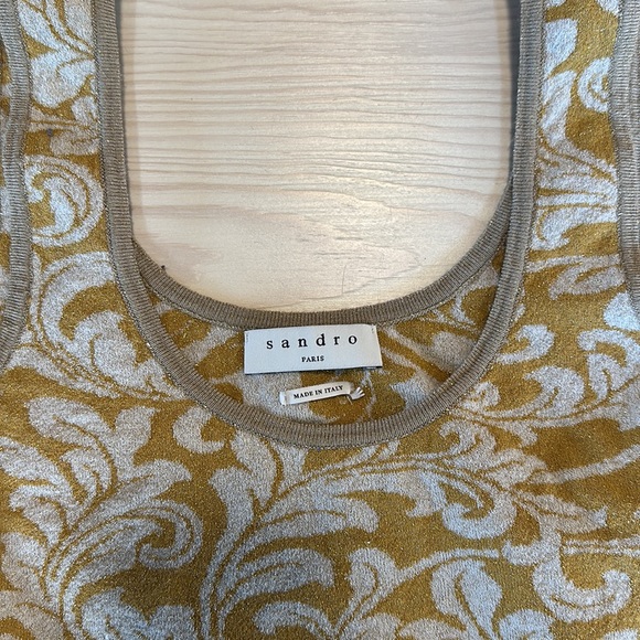 Sandro gold and white, two piece shorts and crop top - Picture 7 of 9